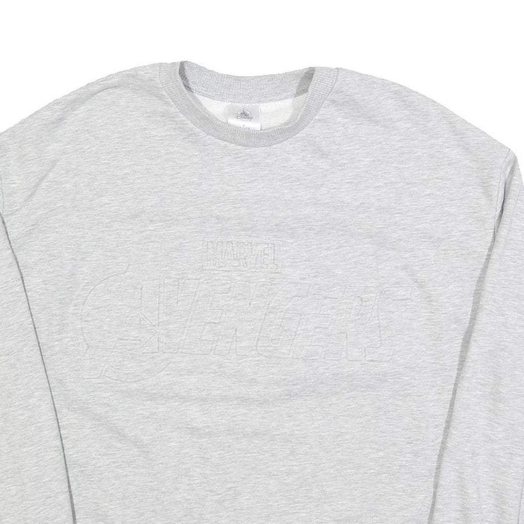 DISNEY Mens Grey Marvel Avengers Crew Neck M Sweatshirt Cotton Blend