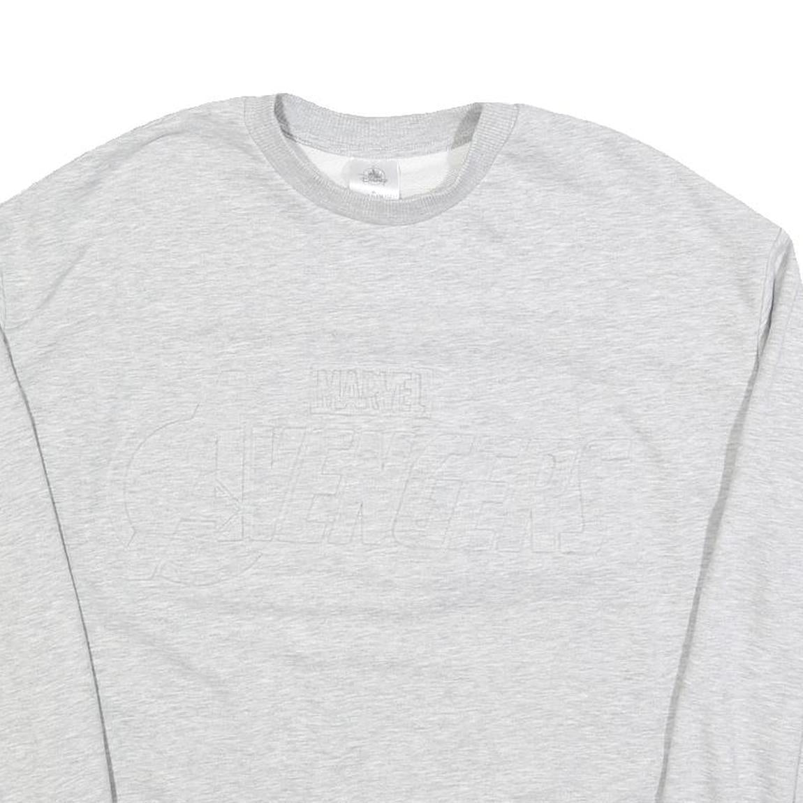 DISNEY Mens Grey Marvel Avengers Crew Neck M Sweatshirt Cotton Blend