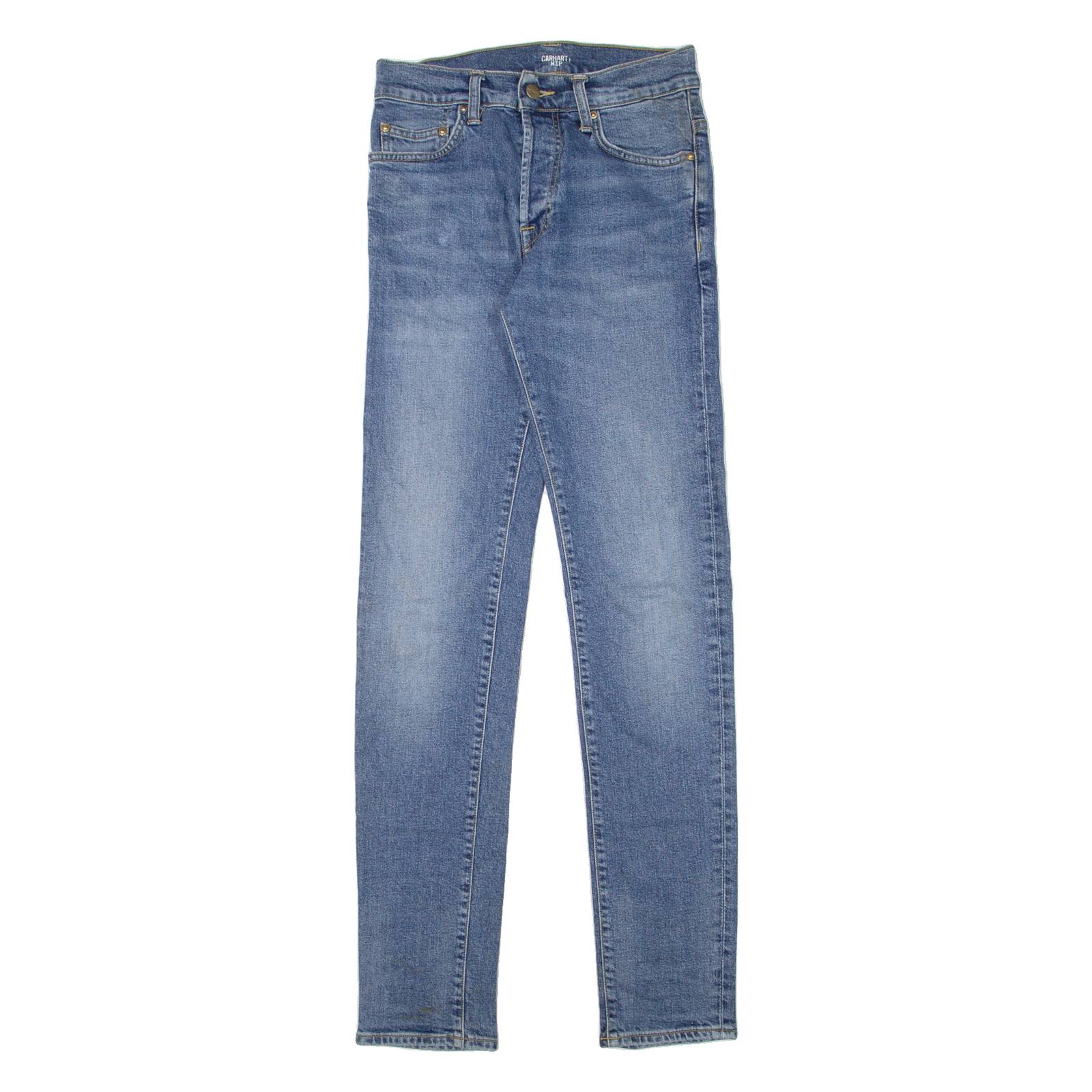 CARHARTT WIP Womens Jeans Blue Slim Tapered Stone Wash W26 L33