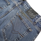 HARLEY DAVIDSON Womens Jeans Blue Regular Straight Denim W33 L34 Button Fly