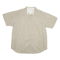 FADED GLORY Mens Beige Cotton Shirt XL Casual Short Sleeve Button Pocket
