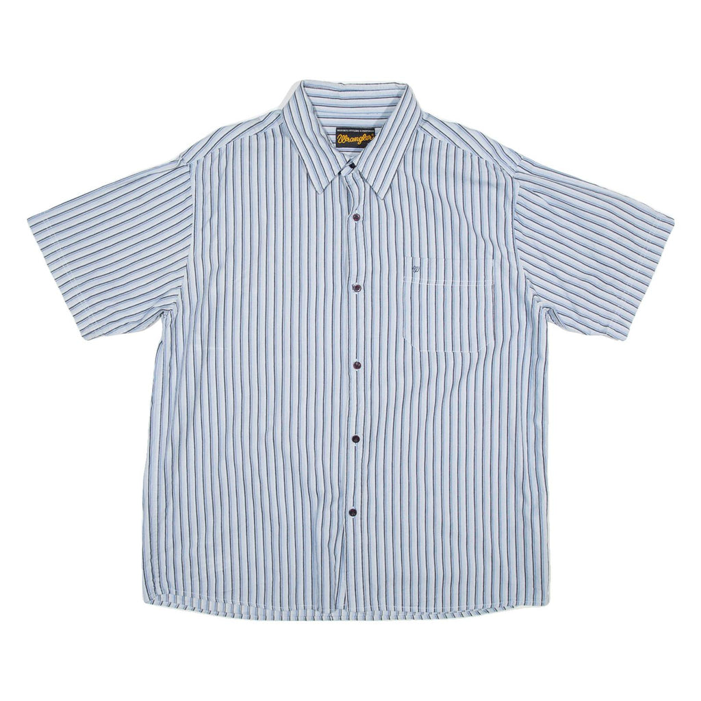 WRANGLER Mens Shirt Blue Striped XL