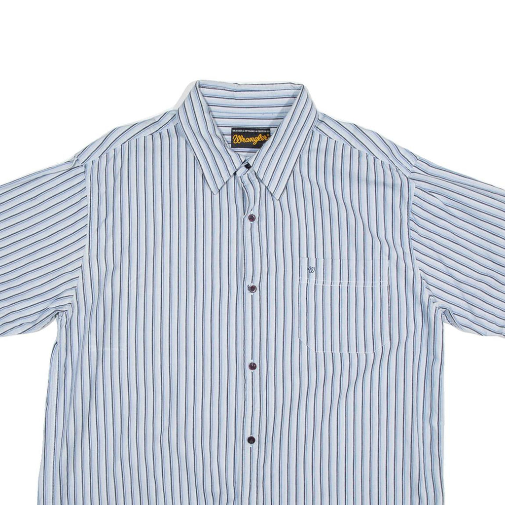 WRANGLER Mens Shirt Blue Striped XL