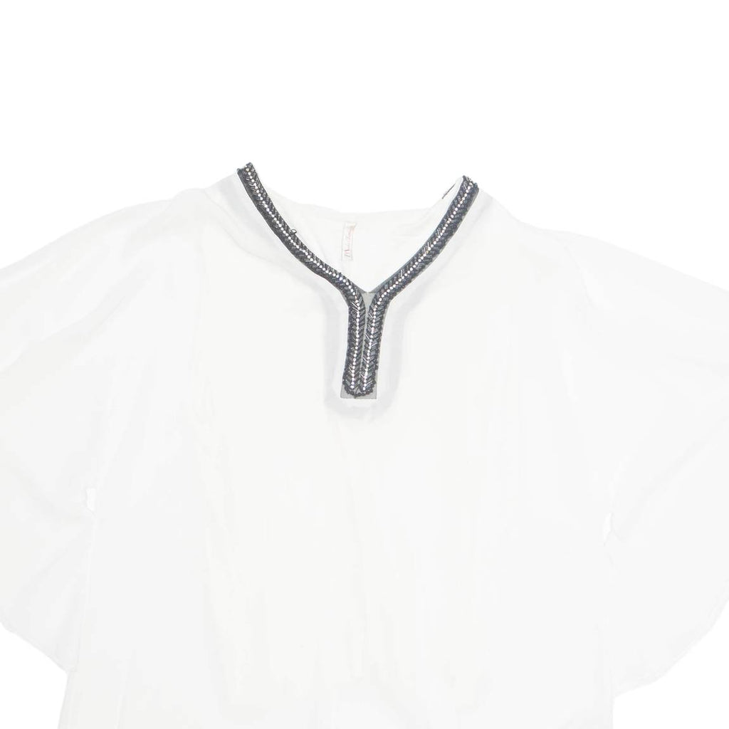 MODA FASHION Womens Blouse White Sleeveless L