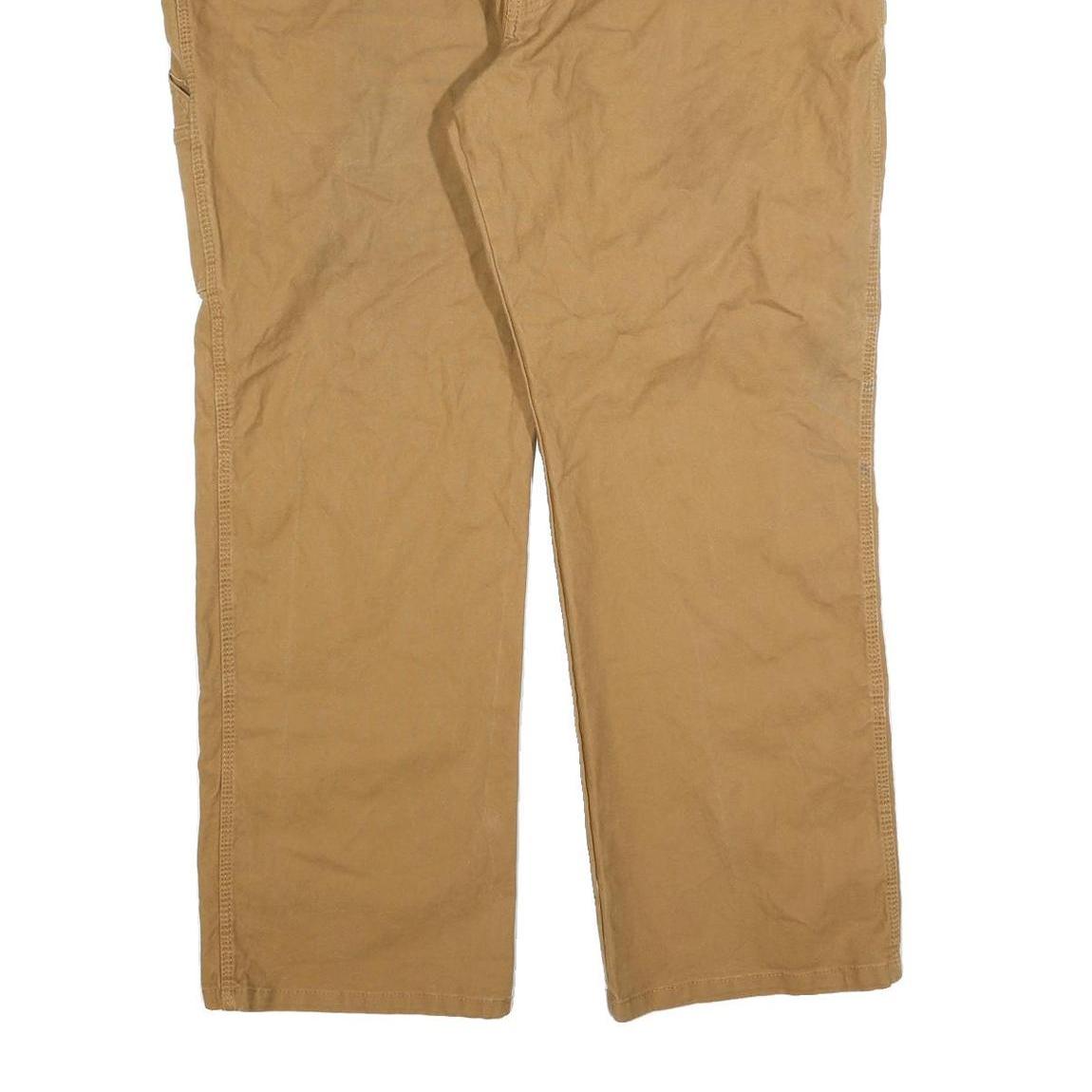 DICKIES Mens Jeans Beige Regular Straight Denim W44 L32 Workwear Zip Closure