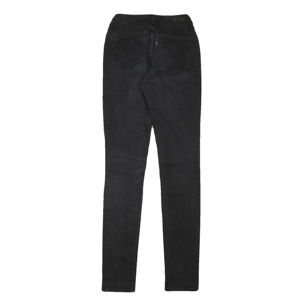 LEVI'S Womens Jeans Black Slim Skinny Denim Medium W24 L33 Stretch Cotton