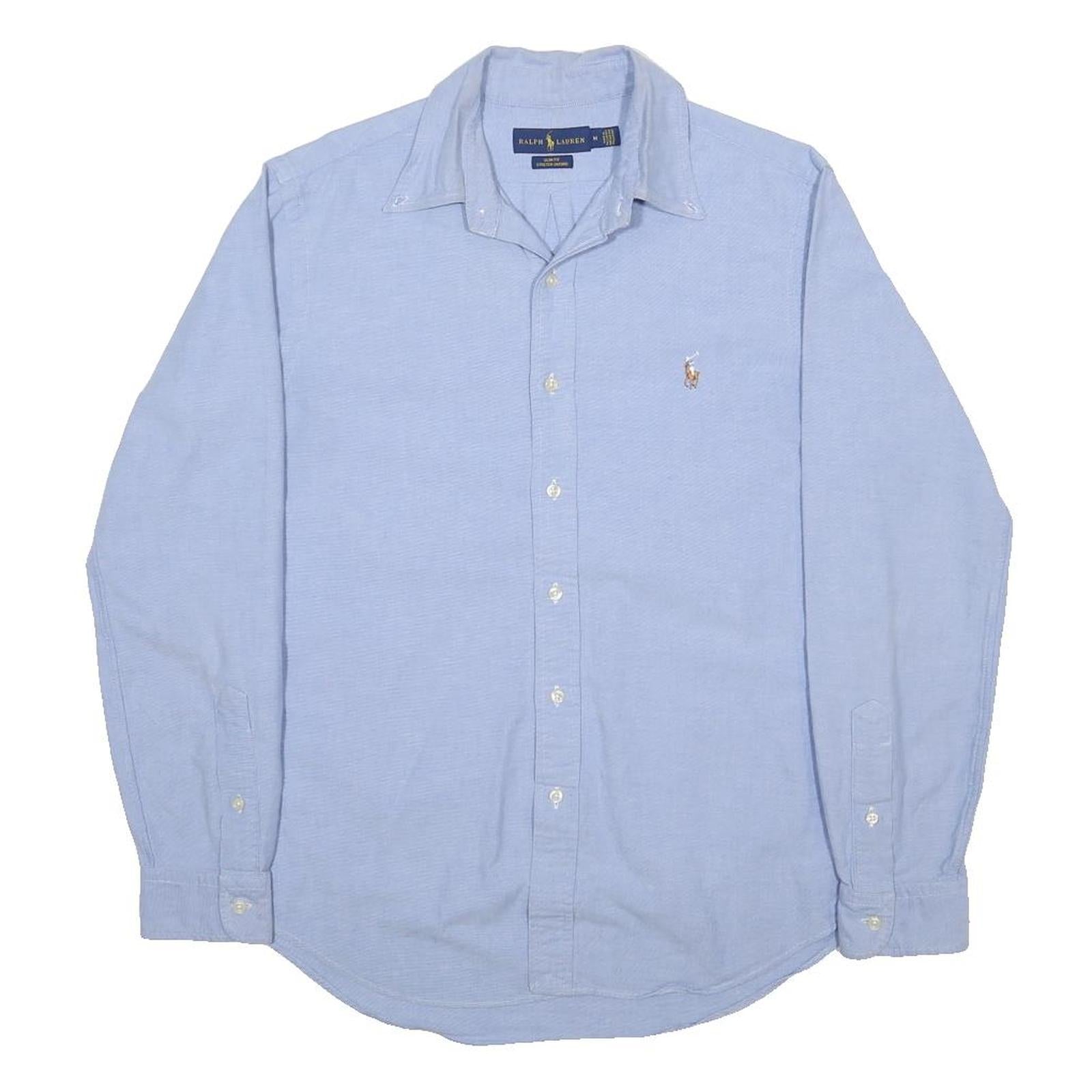RALPH LAUREN Mens Blue Classic Oxford Shirt M Button Down Collar Long Sleeve