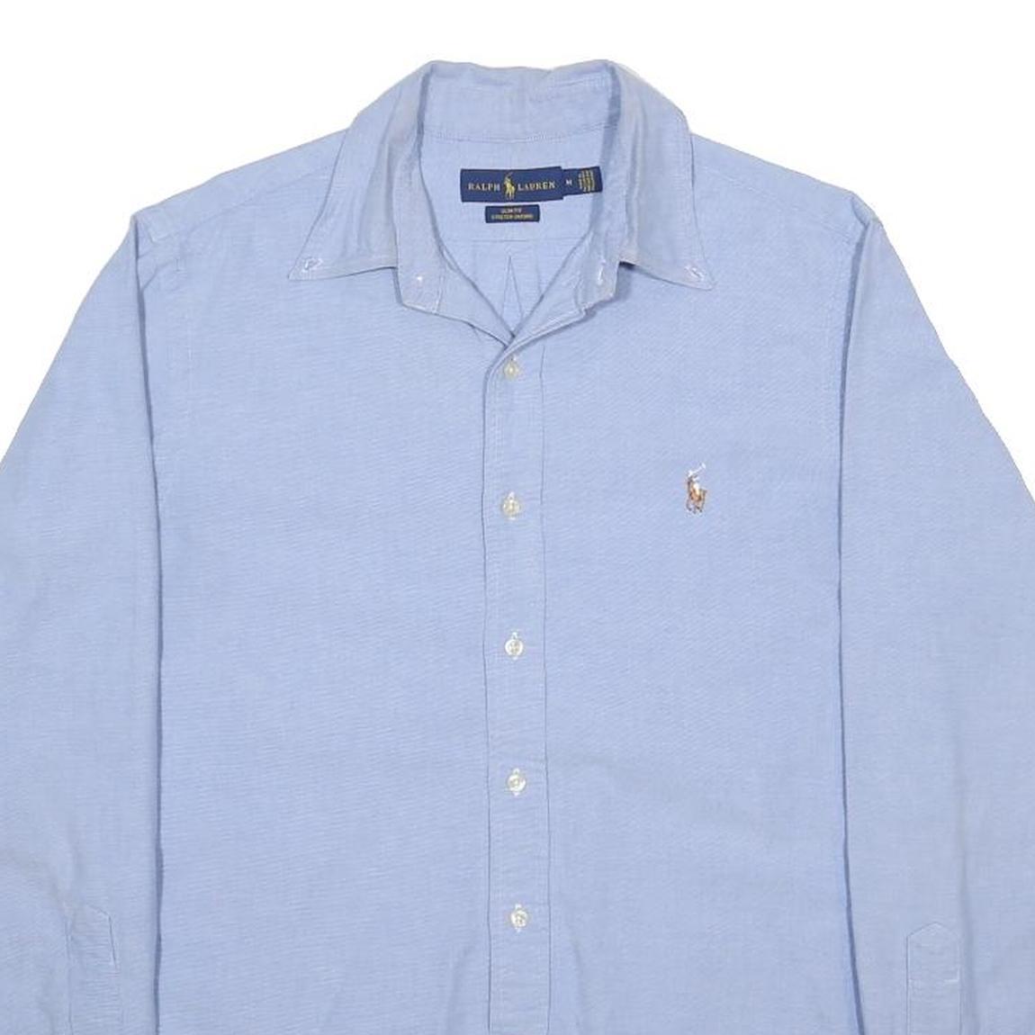 RALPH LAUREN Mens Blue Classic Oxford Shirt M Button Down Collar Long Sleeve