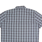 CARHARTT Mens Blue & Brown Check Shirt 2XL Short Sleeve Button Front Casual