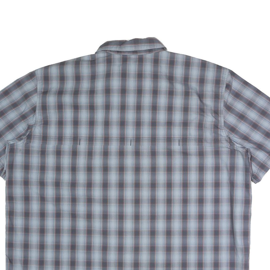 CARHARTT Mens Blue & Brown Check Shirt 2XL Short Sleeve Button Front Casual