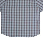 CARHARTT Mens Blue & Brown Check Shirt 2XL Short Sleeve Button Front Casual