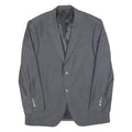 PIERRE CARDIN Mens Grey Classic Jacket L Woven Button Closure Formal Blazer
