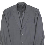 PIERRE CARDIN Mens Grey Classic Jacket L Woven Button Closure Formal Blazer