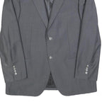 PIERRE CARDIN Mens Grey Classic Jacket L Woven Button Closure Formal Blazer