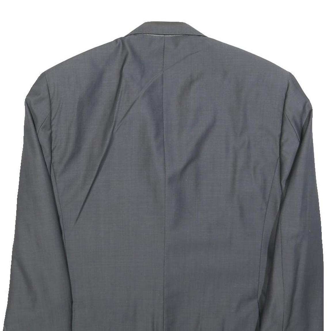 PIERRE CARDIN Mens Grey Classic Jacket L Woven Button Closure Formal Blazer