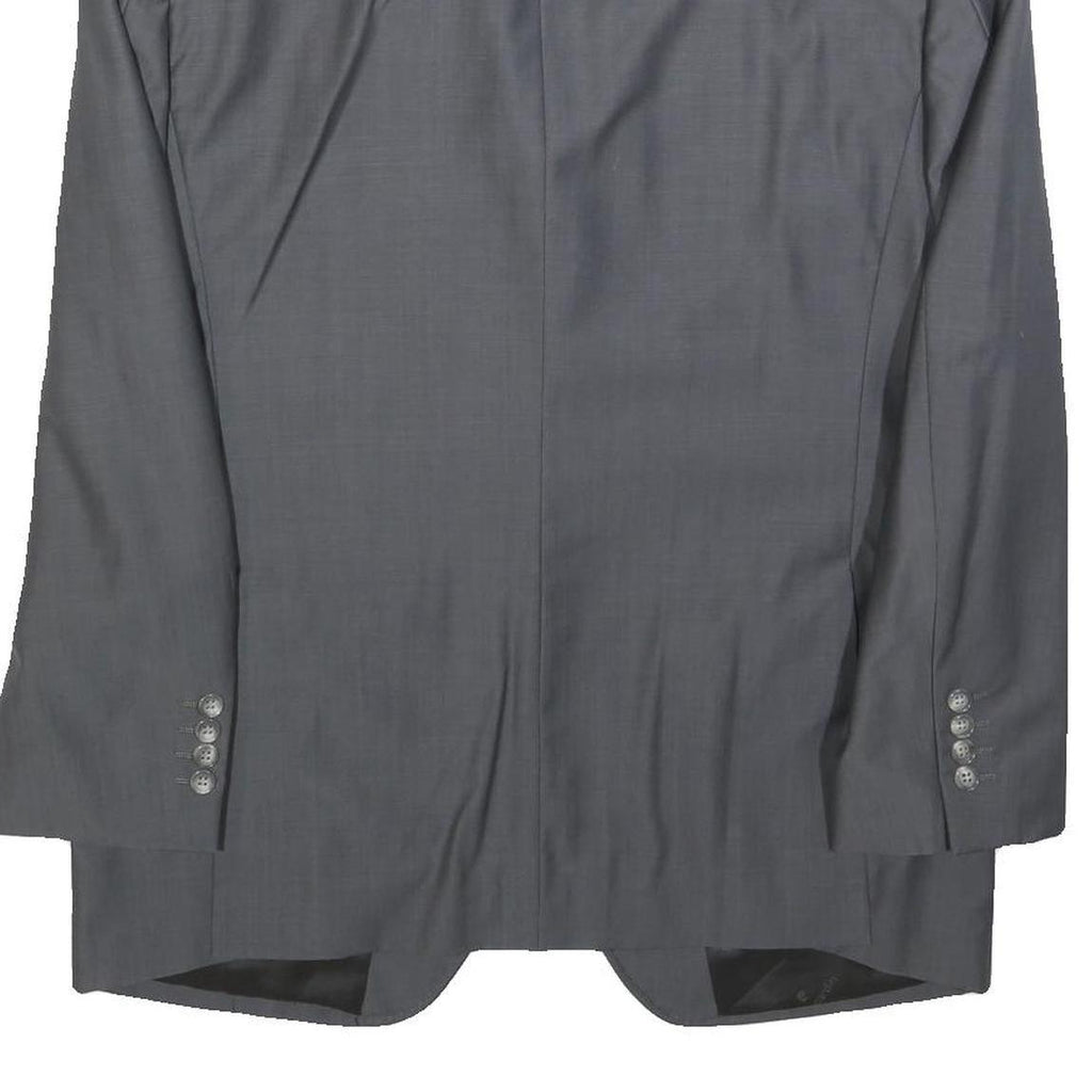 PIERRE CARDIN Mens Grey Classic Jacket L Woven Button Closure Formal Blazer