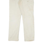 CARHARTT Mens Cotton Blend Beige Relaxed Fit Straight Leg Trousers W34 L32