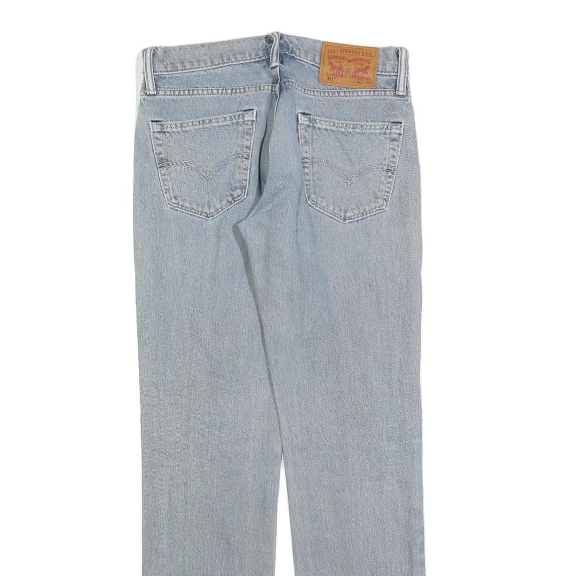 LEVI'S 511 Slim Mens Jeans Blue Slim Straight Denim Light W30 L32 Classic Fit