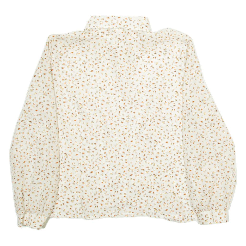 FREYA Womens Shirt White Floral Long Sleeve M