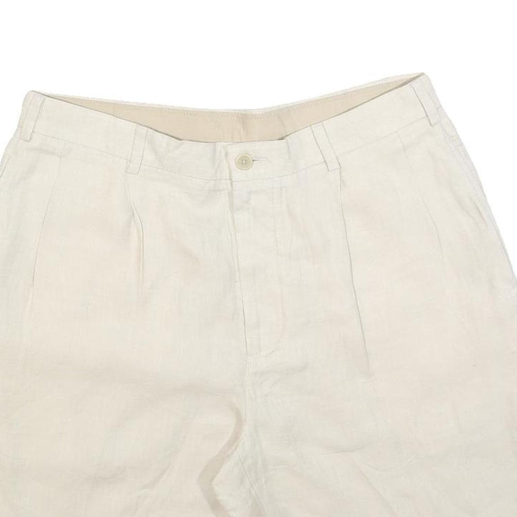 NAUTICA Mens Shorts White Casual Linen M W33 Summer Beachwear
