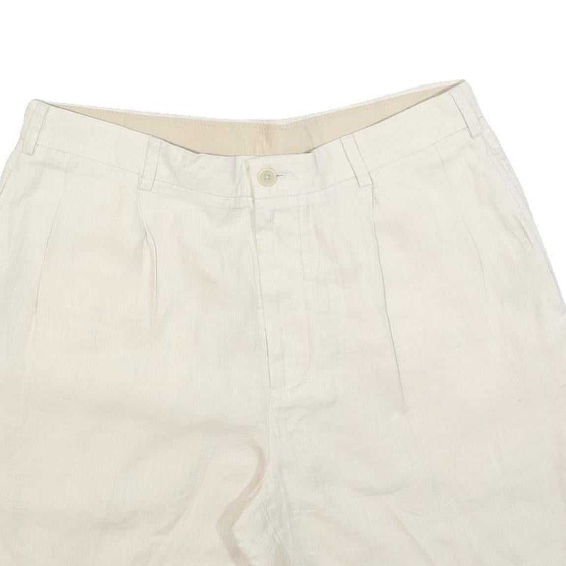 NAUTICA Mens Shorts White Casual Linen M W33 Summer Beachwear