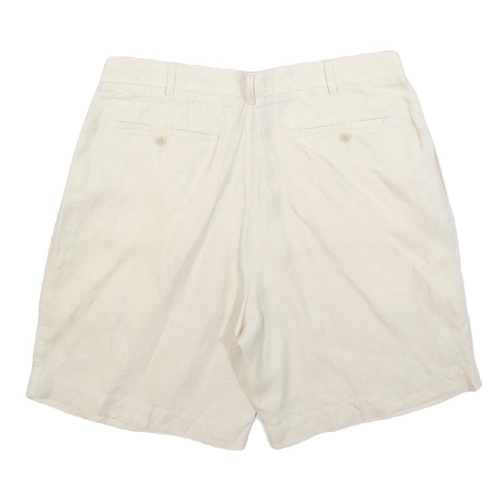 NAUTICA Mens Shorts White Casual Linen M W33 Summer Beachwear