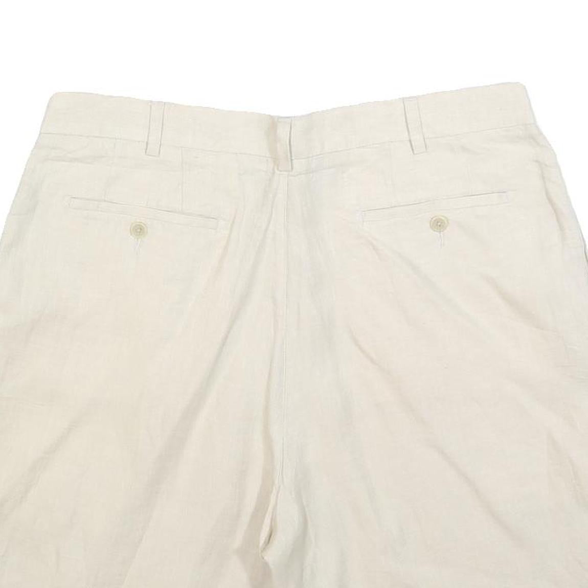 NAUTICA Mens Shorts White Casual Linen M W33 Summer Beachwear