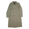 PKZ Womens Beige Cotton Classic Trench Jacket S Button Closure Long Sleeve