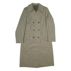 PKZ Womens Beige Cotton Classic Trench Jacket S Button Closure Long Sleeve
