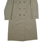 PKZ Womens Beige Cotton Classic Trench Jacket S Button Closure Long Sleeve