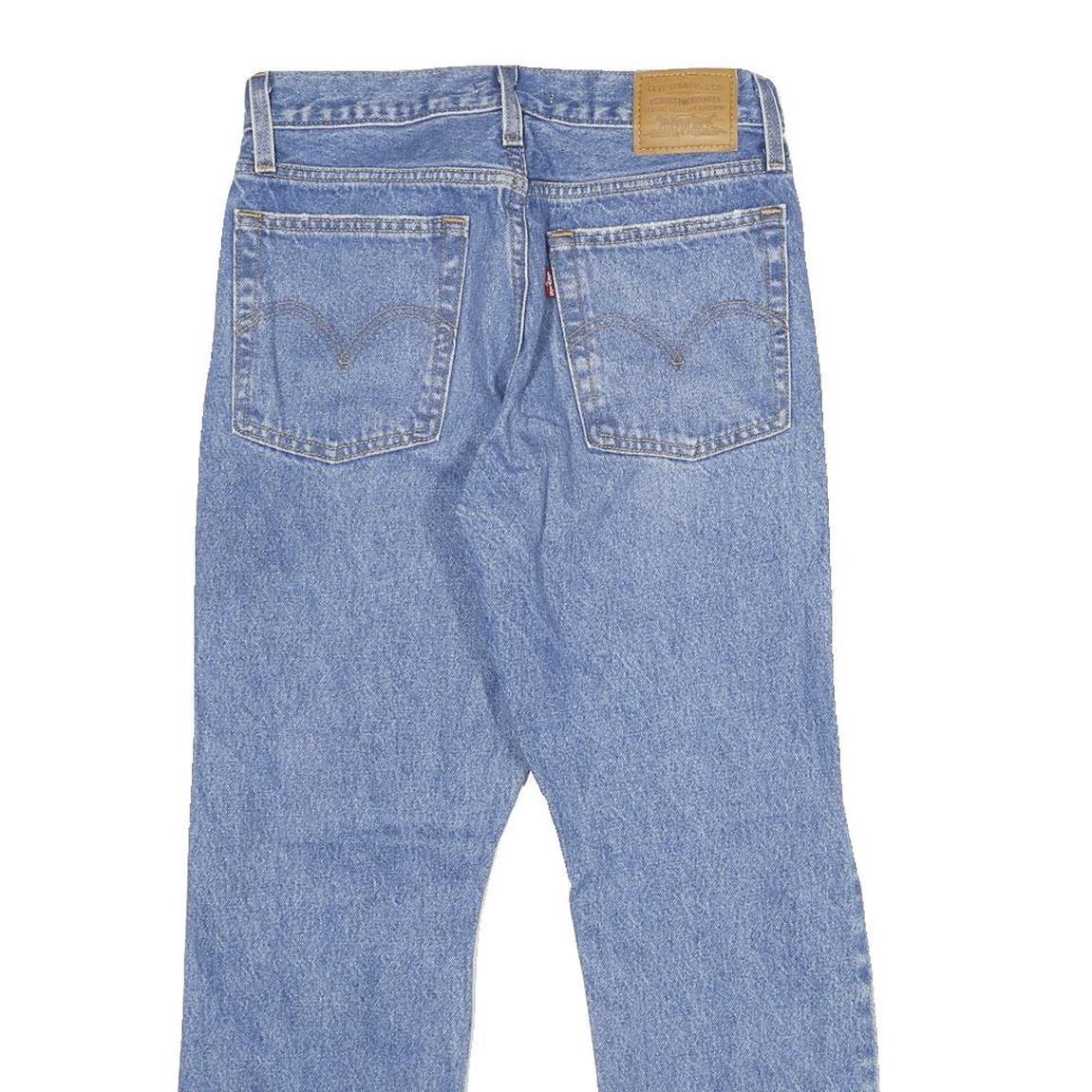 LEVI'S Wedgie Straight Big E Womens Jeans Blue Regular Straight Denim W26 L26