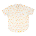 LEVI'S Mens Beige & Orange Cotton Blend Short Sleeve Shirt L Casual Summer Wear