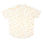 LEVI'S Mens Beige & Orange Cotton Blend Short Sleeve Shirt L Casual Summer Wear