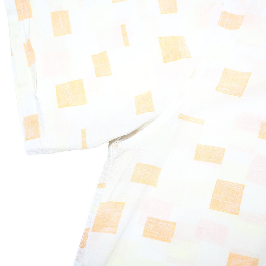 LEVI'S Mens Beige & Orange Cotton Blend Short Sleeve Shirt L Casual Summer Wear