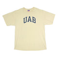 CHAMPION Mens Beige UAB Graphic T-Shirt 2XL Short Sleeve Crew Neck Cotton