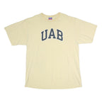 CHAMPION Mens Beige UAB Graphic T-Shirt 2XL Short Sleeve Crew Neck Cotton