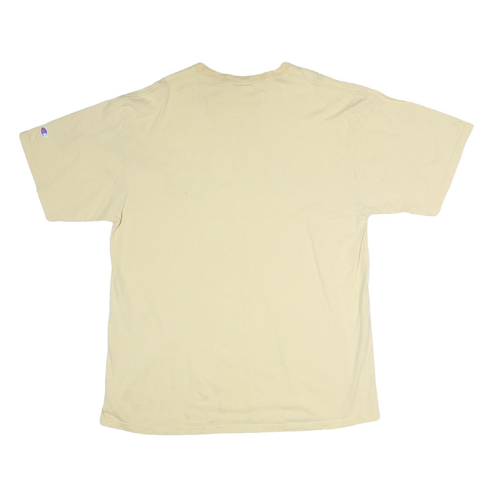 CHAMPION Mens Beige UAB Graphic T-Shirt 2XL Short Sleeve Crew Neck Cotton