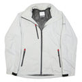 MUSTO Womens White Lightweight Polyamide Blend Zip Jacket UK 8 Plain Outdoor