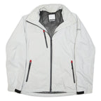 MUSTO Womens White Lightweight Polyamide Blend Zip Jacket UK 8 Plain Outdoor