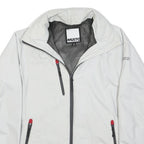 MUSTO Womens White Lightweight Polyamide Blend Zip Jacket UK 8 Plain Outdoor