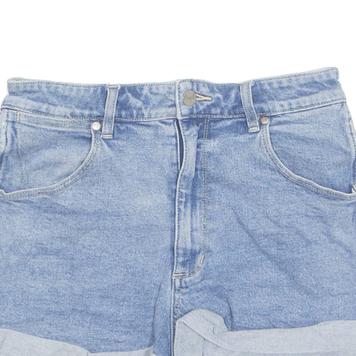 WRANGLER Turn Up Womens Denim Shorts Blue M W30