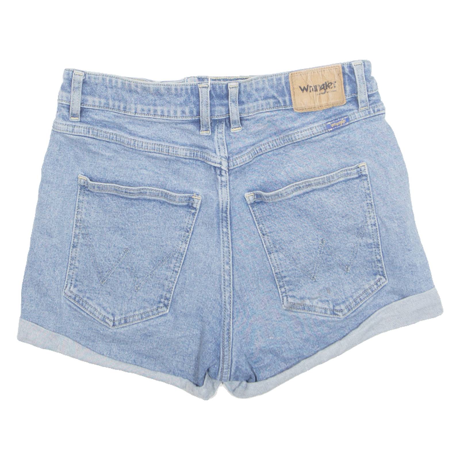 WRANGLER Turn Up Womens Denim Shorts Blue M W30