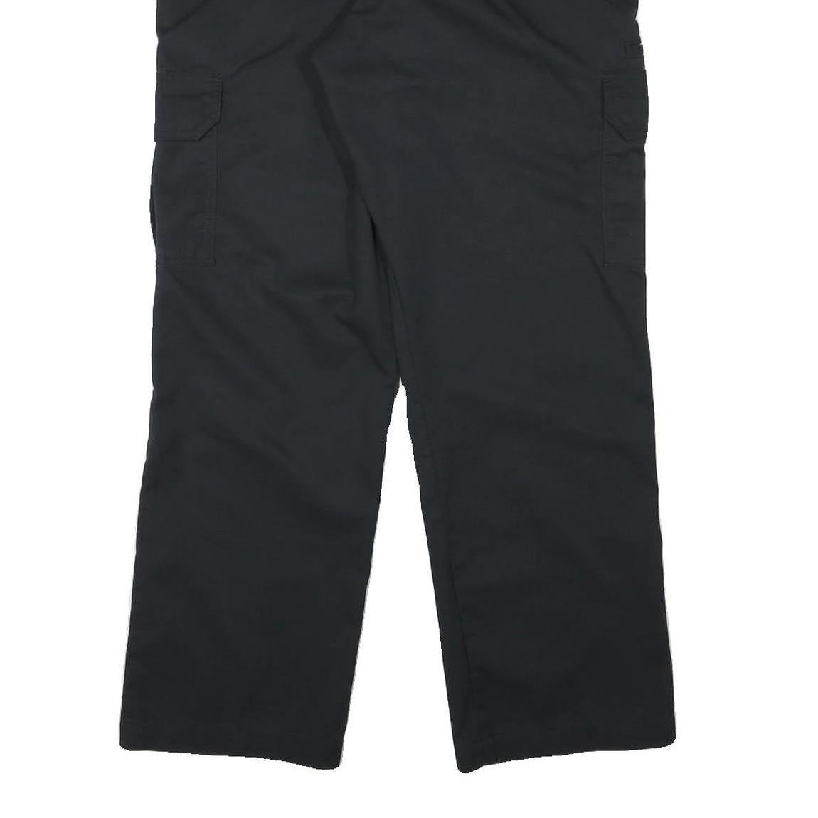 DICKIES Mens Black Cotton Blend Regular Straight Trousers W34 L29 Workwear