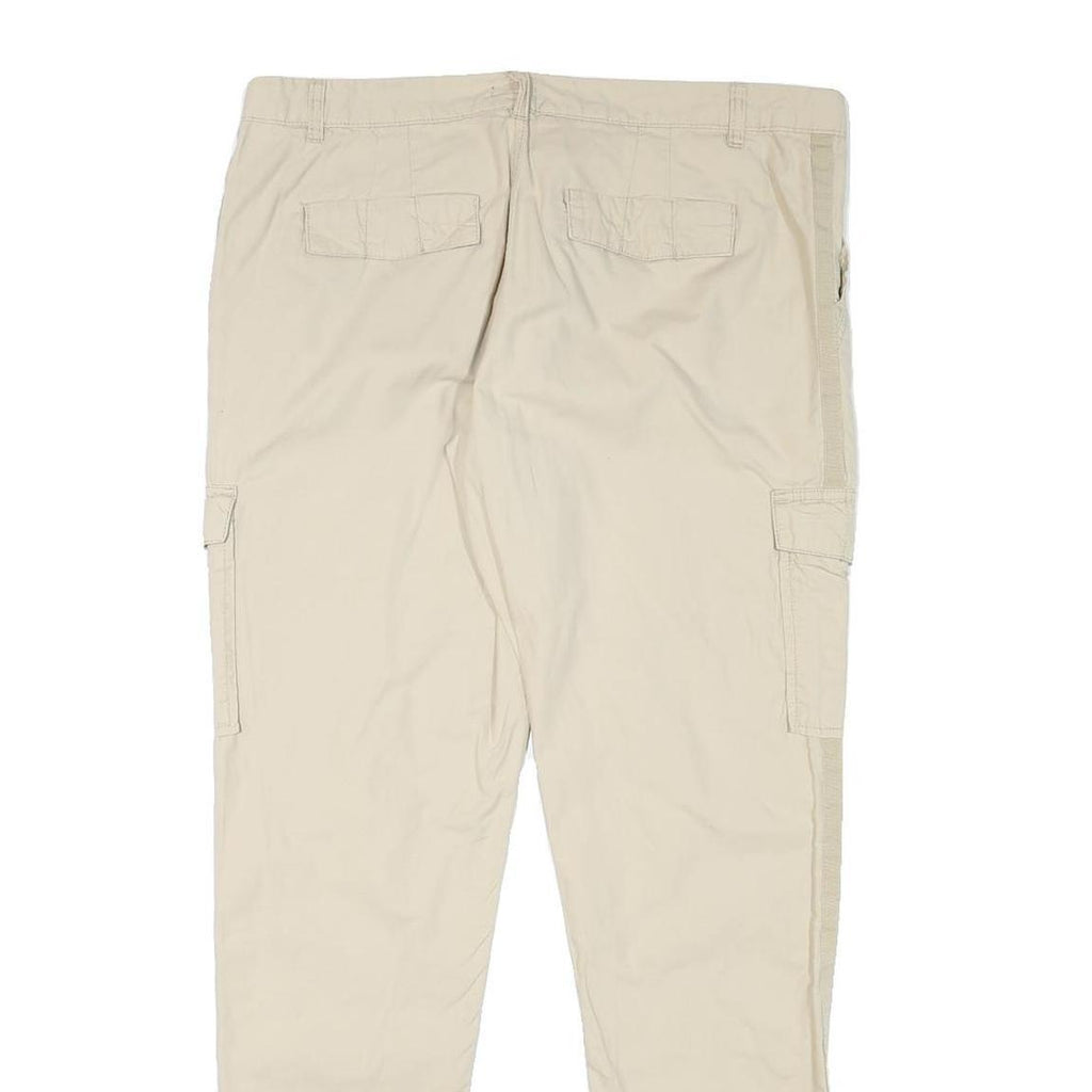 CHICOREE Womens Cotton Blend Beige Slim Tapered Trousers W36 L30 Cargo Pocket