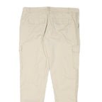 CHICOREE Womens Cotton Blend Beige Slim Tapered Trousers W36 L30 Cargo Pocket