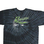 SUNDOG Mens Black Tie Dye Renegades Softball Graphic T-Shirt L Crew Neck Short