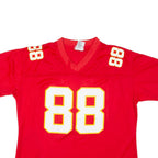 REEBOK Womens Jersey Red USA V-Neck L