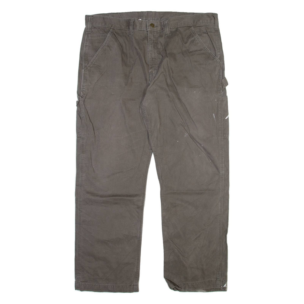 CARHARTT Carpenter Mens Trousers Grey Relaxed Straight W40 L30