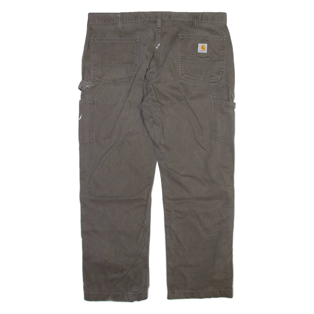 CARHARTT Carpenter Mens Trousers Grey Relaxed Straight W40 L30