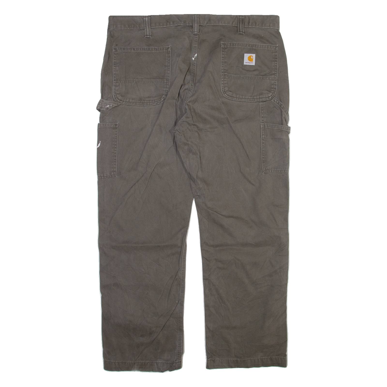 CARHARTT Carpenter Mens Trousers Grey Relaxed Straight W40 L30